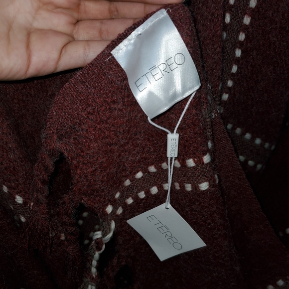 NEW shawl poncho plaid boho batwing blanket scarf - Picture 6 of 8